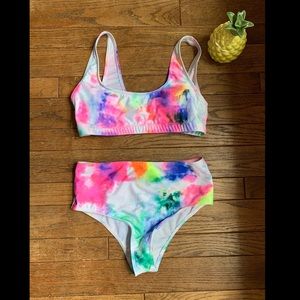Tie Dyed 💜 High Waist Bikini 👙